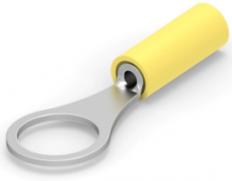 Insulated ring cable lug, 0.129-0.326 mm², AWG 26 to 22, 5 mm, yellow