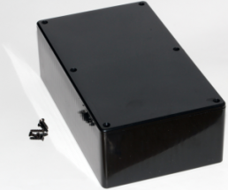 ABS enclosure, (L x W x H) 191 x 110 x 61 mm, black (RAL 9005), IP54, 1591ESBK