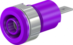 4 mm socket, flat plug connection, mounting Ø 12.2 mm, CAT III, purple, 23.3070-26