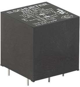 AC filter, 50 to 60 Hz, 1 A, 250 VAC, 10 mH, PCB connection, 5500.2001