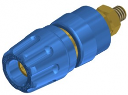Pole terminal, 4 mm, blue, 30 VAC/60 VDC, 35 A, screw connection, gold-plated, PKI 10 A BL AU