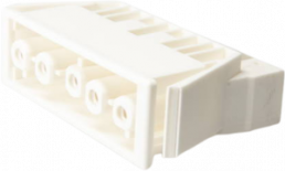 Socket, 5 pole, cable assembly, spring-clamp connection, 0.5-2.5 mm², white, AC 166 GEBU/ 5 WS