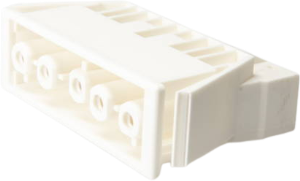 Socket, 5 pole, cable assembly, spring-clamp connection, 0.5-2.5 mm², white, AC 166 GEBU/ 5 WS