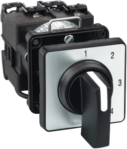 Step switch, Rotary actuator, 1 pole, 12 A, 690 V, (W x H x D) 45 x 50 x 59 mm, front mounting, K1D004NCH