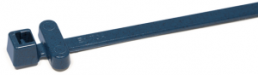 Detectable cable tie with integrated RFID transponder, high frequency 12.56 MHz, polyamide, (L x W) 200 x 4.6 mm, bundle-Ø 1.5 to 50 mm, blue, -25 to 85 °C