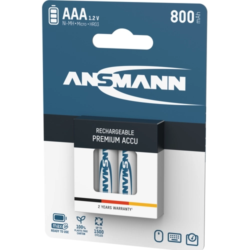 5035042 Ansmann Round Cell Batteries, 9V Block Batteries Image 2