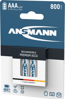 5035042 Ansmann Round Cell Batteries, 9V Block Batteries Image 2