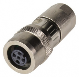 Socket, M12, 5 pole, crimp connection, Outer Push-Pull, straight, 21038212530
