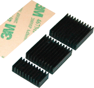 Heat sink set for Raspberry Pi, ABS, 73.5 mm, 100.6 mm