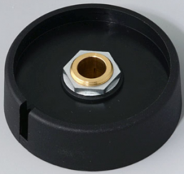 Rotary knob, 8 mm, plastic, black, Ø 50 mm, H 16 mm, A3050089