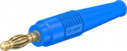 4 mm plug, solder connection, 2.5 mm², blue, 64.1020-23
