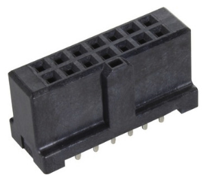 Female connector, 14 pole, pitch 2.54 mm, solder pin, straight, tin-plated, 09195146824741