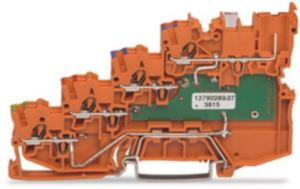 4-wire initiator supply terminal, spring-clamp connection, 0.14-1.5 mm², 13.5 A, 4 kV, orange, 2020-5477/1102-953