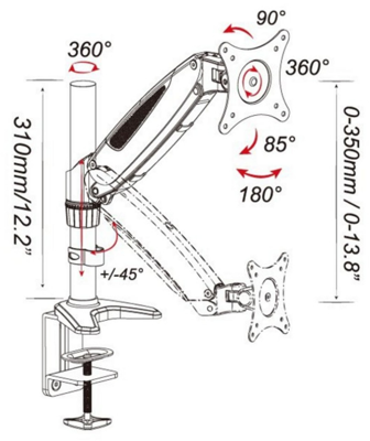 ICA-LCD-111-BK EFB-Elektronik Monitor mount Image 2