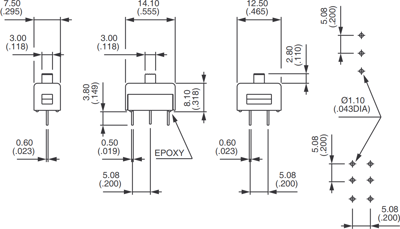25136NAH APEM Slide Switches and Coding Switches Image 2