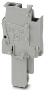 Plug, spring balancer connection, 0.08-4.0 mm², 1 pole, 24 A, 6 kV, gray, 3043132