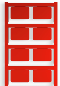Polyamide Device marker, (L x W) 27 x 18 mm, red, 80 pcs