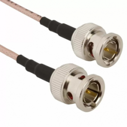 Coaxial Cable, BNC plug (straight) to BNC plug (straight), 75 Ω, RG-179, grommet black, 610 mm, 115101-05-24.00