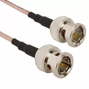 Coaxial Cable, BNC plug (straight) to BNC plug (straight), 75 Ω, RG-179, grommet black, 153 mm, 115101-05-06.00