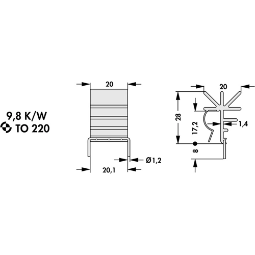 FK 248 SA 220 Fischer Elektronik Heat Sinks Image 2