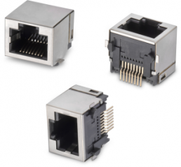 Socket, RJ45, 8 pole, 8P8C, Cat 5, solder connection, SMD, 634008149821