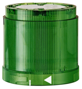 Permanent light element, Ø 70 mm, green, 12-230 V AC/DC, BA15d, IP54