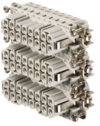 Socket contact insert, 5, 16 pole, equipped, screw connection, with PE contact, 1651020000