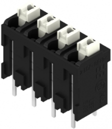 PCB terminal, 4 pole, pitch 5.08 mm, AWG 28-14, 10 A, spring-clamp connection, black, 1826070000