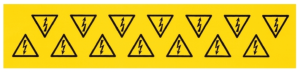 Warning sign, symbol: lightning, (L x W) 25 x 25 mm, 1700530001