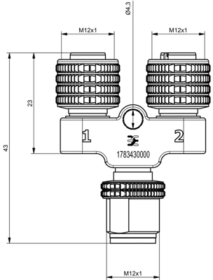 1826880000 Weidmüller Sensor-Actuator Adapter Image 2