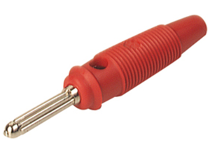 4 mm plug, screw connection, 1.5 mm², red, BUELA 20 K RT