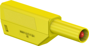 4 mm plug, solder connection, 0.75-2.5 mm², CAT II, yellow, 22.2655-24
