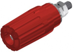 Pole terminal, 4 mm, red, 30 VAC/60 VDC, 35 A, screw connection, nickel-plated, PKI 100 RT