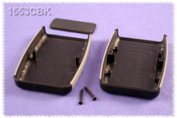 ABS handheld enclosure, (L x W x H) 117 x 79 x 33 mm, black (RAL 9005), IP54, 1553CBK