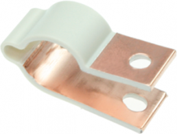 Grounding clip, max. bundle Ø 3.2 mm, nylon/copper, natural, (L x W x H) 18 x 9.5 x 3.5 mm