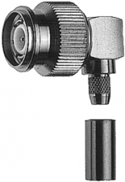 TNC plug 50 Ω, RG-58C/U, solder/crimp connection, angled, 100023696