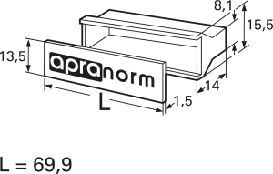 25-0750-14, handle bar, 14 HP, 69.9 mm