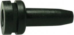 Bend protection grommet, cable Ø 4.5 mm, L 27 mm, PVC, black