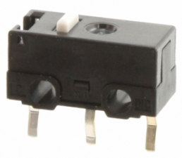 Ultraminiature snap-action switche, On-On, PCB connection, pin plunger, 1.47 N, 3 A/125 VAC, 2 A/30 VDC, IP40