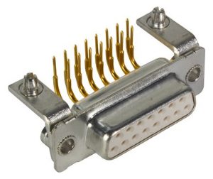 D-Sub socket, 15 pole, standard, angled, solder pin, 09672526801