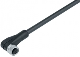 Sensor actuator cable, M8-cable socket, angled to open end, 8 pole, 5 m, PUR, black, 1.5 A, 79 3806 55 08