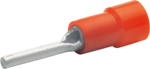 Insulated pin cable lug, 0.5-1.0 mm², AWG 20 to 18, 1.9 mm, red