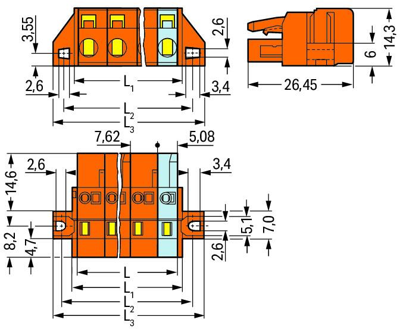 231-707/031-000 WAGO PCB Connection Systems Image 2
