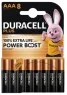 DURACELL PLUS POWER BOOST AAA8 Duracell Round Cells, 9V Blocks