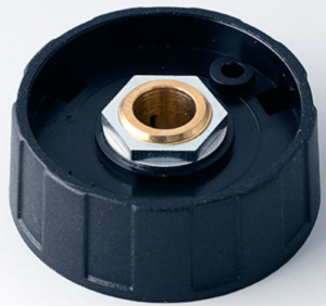Rotary knob, 8 mm, plastic, black, Ø 40 mm, H 15 mm, A2540080