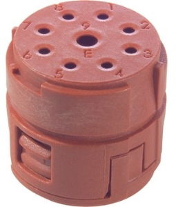 Socket contact insert, 9 pole, solder connection, straight, 73002742