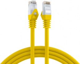 Patch cable, RJ45 plug, straight to RJ45 plug, straight, Cat 6, U/UTP, LSZH, 1.5 m, yellow
