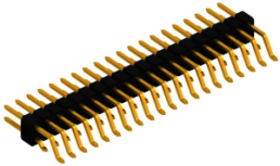Pin header, 40 pole, pitch 2.54 mm, straight, black, 10052654