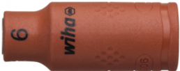 VDE 1/4 inch socket wrench, external hexagon, 6 mm, L 42 mm, 246226