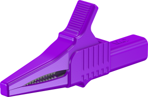 Alligator clip, purple, max. 20 mm, L 82.2 mm, CAT II, socket 4 mm, 66.9755-26